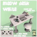 LL Meow Desk White